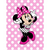 Girl Mouse Pink with White Dots Twin/Full Blanket