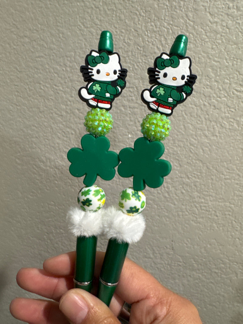 Hello Kitty, St. Patrick’s Day pen